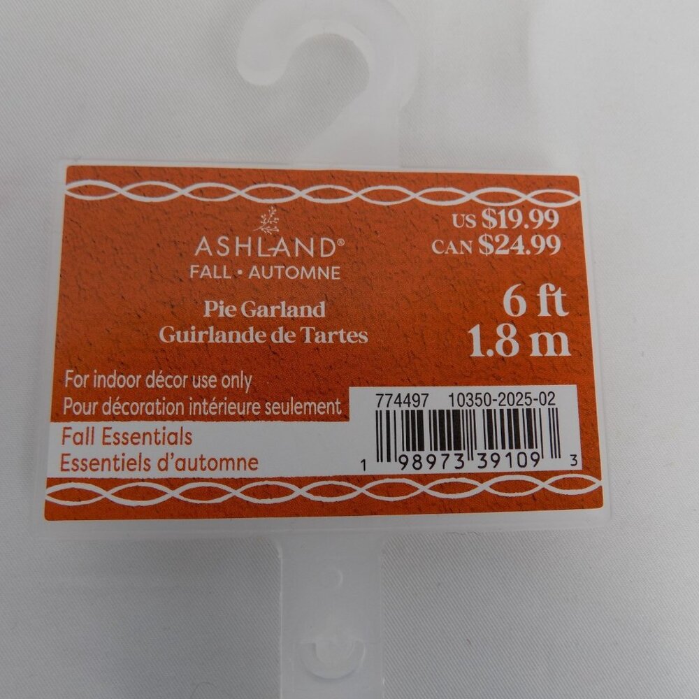 Pie Garland Dessert Slice Ashland Fall Holiday Decor Thanksgiving Pumpkin New - Picture 6 of 6